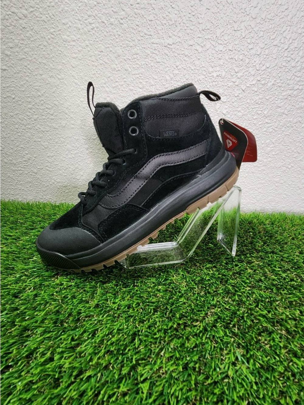 Vans Black High-Top Sneaker with Gum Sole